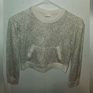 All in Motion Cream Leopard Print Kids Sweater